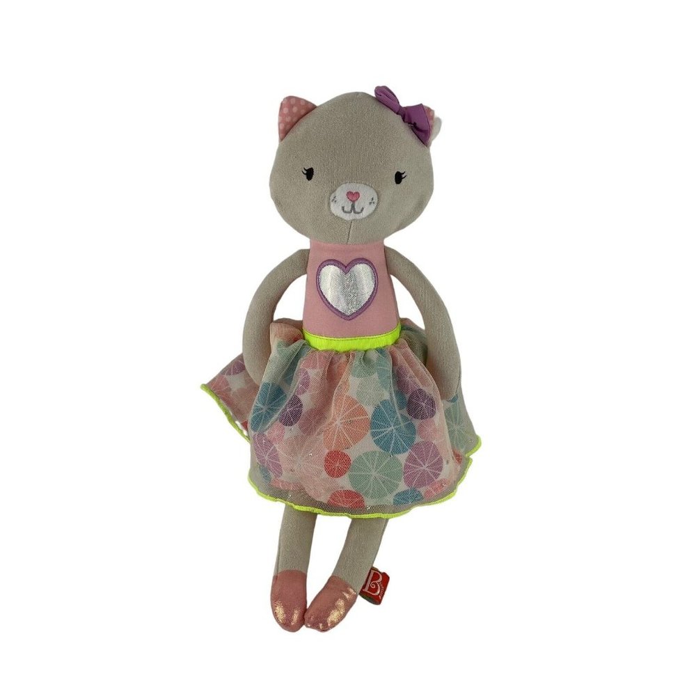 B. Softies Pink CALI CAT Tippy Toes‎ Ballerina Plush Doll Soft Toy Heart Dress